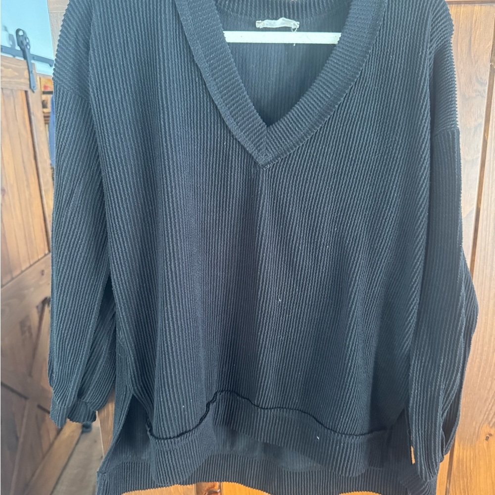 Altar'd State Black V-Neck Sweater